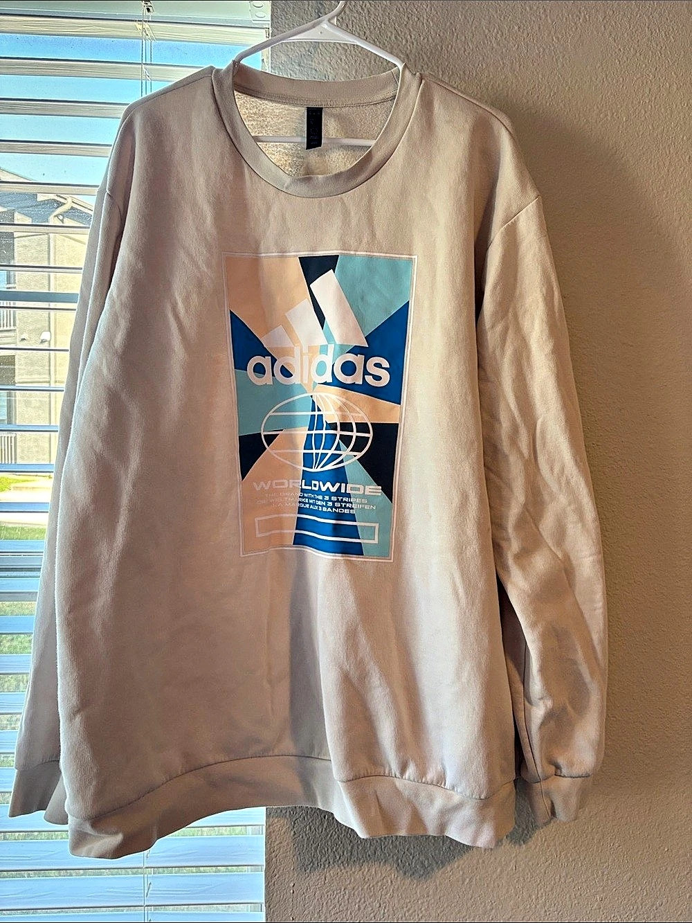 adidas Worldwide Graphic Crewneck Sweatshirt Men's White